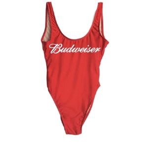 Budweiser one piece swim suit